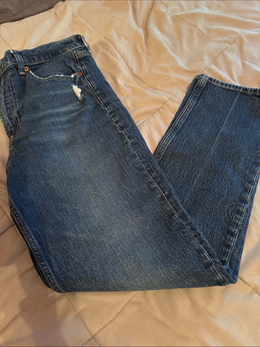 Gap sky high straight Classic Women's Dark Blue Denim Jeans